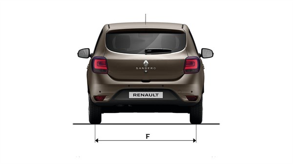 Renault SANDERO - vue de dos dimensions